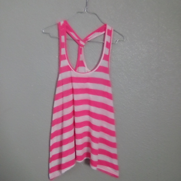 Energie Vibrant Pink and White Striped Top ( Box DQ ) - Picture 1 of 3